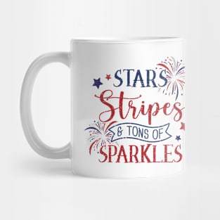 Stars Stripes and Tons of Sparkles Mug